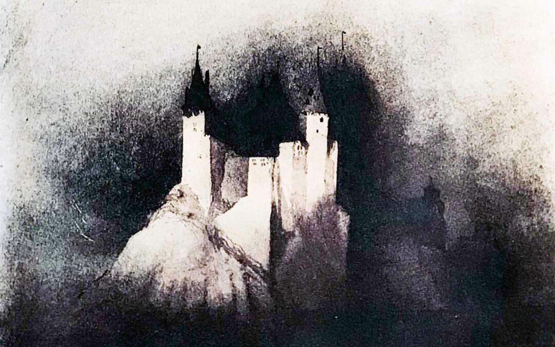 Burg im Mondlicht